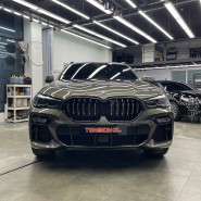 [대구랩핑] BMW X6 크롬죽이기 비닐프로그 하이그로시블랙 대구동구텐션