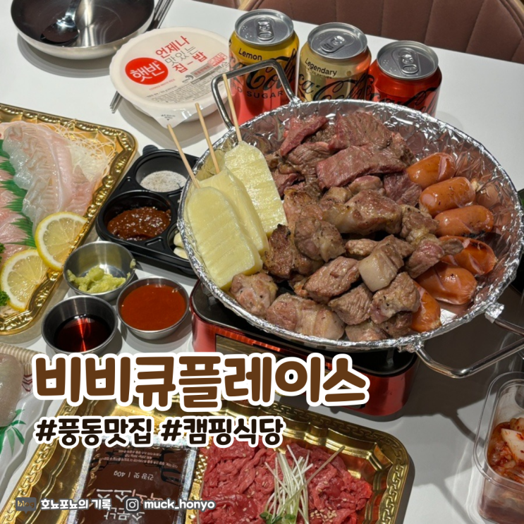 일산 캠핑식당, 풍동 맛집 가족모임장소 추천 [ 비비큐플레이스 ]