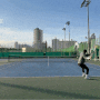 테니스 크로스 오버 스텝 코트 빈 공간 빠르게 자리 잡는 방법