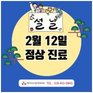 대체공휴일 설명절연휴 주간 야간 정상진료 [동탄H드림정형외과]