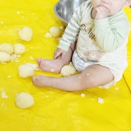 엄마표 오감놀이 6개월 7개월아기 감자 촉감놀이 장점