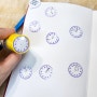 시계공부 효이새김 시계스탬프 시계교구로 유아 시계보는법 공부하기
