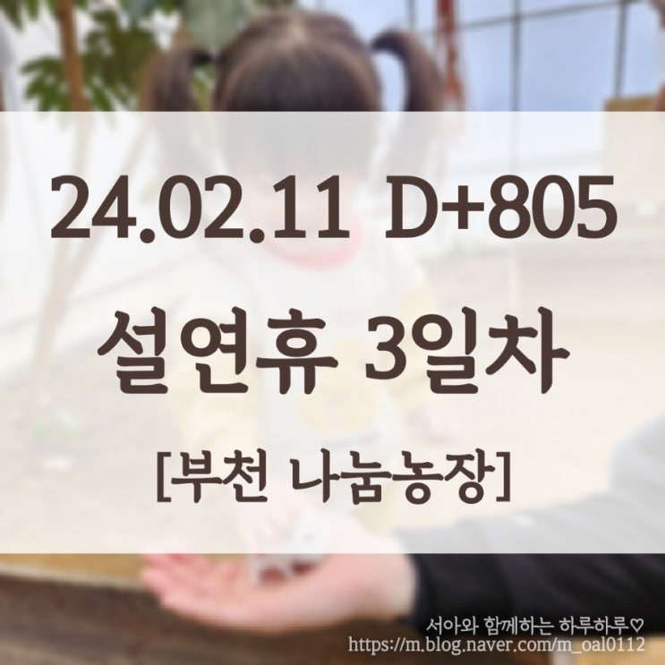 24.02.11_D+805_설연휴 3일차 [부천 나눔농장]