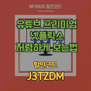 넷플릭스 유튜브프리미엄 계정 공유 사이트 NFXBUS(할인쿠폰포함) 월 3천원대로 싸게보는법 (실사용후기)