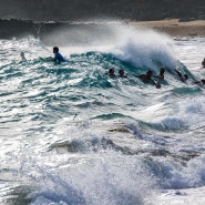 제발 쫌!!! 들어가지 말라고!!~~ 하와이 샌드비치의 강한 파도와 수영 #매빅3 #드론
