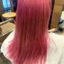 대구 동성로미용실 여자긴머리 핑크레드 염색