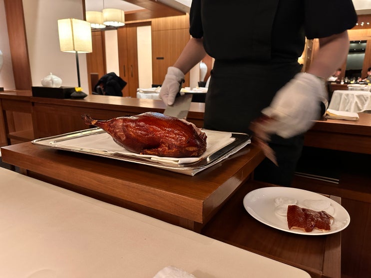 신라호텔 팔선 북경오리 맛집, 주차장 복잡하고 셔틀운행