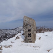 [오대산 비로봉~상왕봉 등산코스] 상원사~중대사자암~비로봉~상왕봉~북대사~임도~상원사, 눈꽃산행, 오대산은 아직도 한겨울