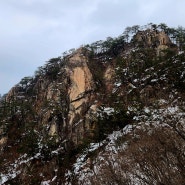 단양 도락산, 바위 암릉이 멋진 곳. 산행 후기. (24.02.11)