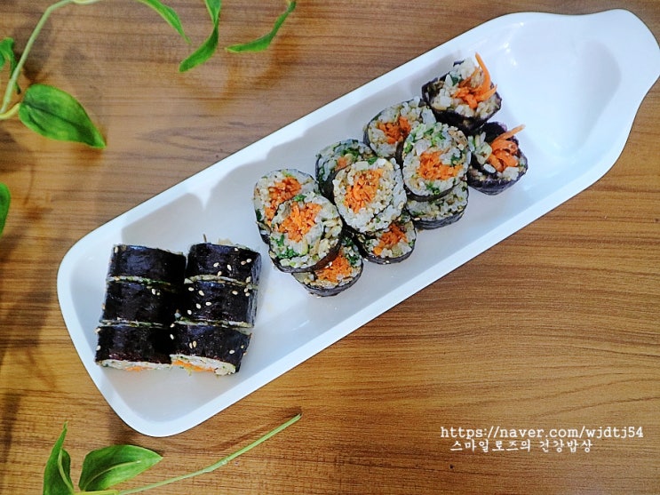 김밥 맛있게 싸는 법 김밥재료 쉬운나물김밥 명절 남은음식활용 : 네이버 블로그