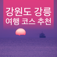 강릉 가족 여행 3박 4일 추천 여행지!