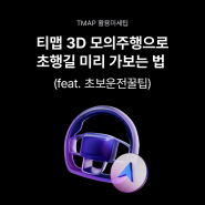티맵 3D 모의주행으로 초행길 미리 가보는 법 (feat. 초보운전꿀팁) [티맵활용미세팁 20]