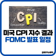 미국 CPI 지수 결과 발표 한국 시간 3월 FOMC 일정
