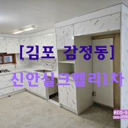 [김포 씽크대공장-에코씽크]감정동 푸른마을 신안실크벨리1차아파트 ㄱ자씽크대교체비용 얼마나할까?/친환경e0등급 무광페트제품으로 싱크대도어(문짝)시공하기/저렴한가격으로 씽크대바꾸기가능