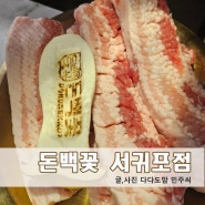 제주 서귀포 올레시장근처맛집 삼겹살 돈백꽃