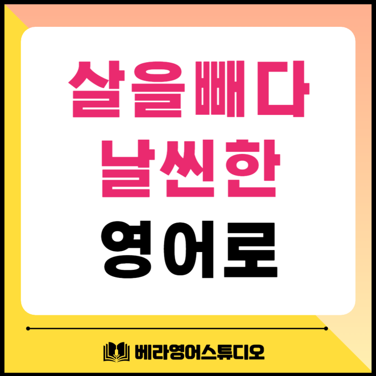 살을 빼다 날씬한 마른 영어로 : 네이버 블로그