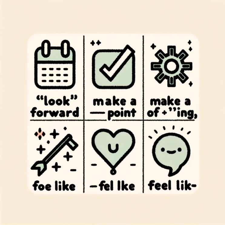동명사를 사용하는 관용적 표현 Look forward to +~ing, Make a point of+~ing ,It is no ...