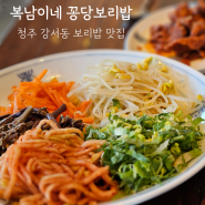 청주 | 복남이네 꽁당보리밥 - 청주 강서동 보리밥 정식 맛집, 가족모임 하기 좋은 곳