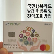 국민행복카드 발급/등록/잔액 확인 방법 @임산부 등록