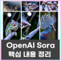 OpenAI Sora(소라) 비디오 생성 핵심 기술 소개