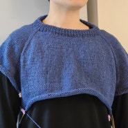 [WIP] 크롭 레글런 탑다운 스웨터 L