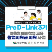 「Pre D-Link 3기」프로그램 참여자 모집