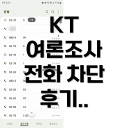 KT 여론조사 전화 차단/수신거부한 후기(근데 왜 계속 오니ㅠㅠ)