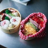 남편도시락 - 벚꽃절임주먹밥과 히야시츄우카
