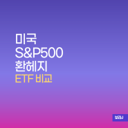 국내상장 미국S&P500 환헤지 ETF 비교