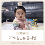[육아기록] 나니기록 : 2024년 설연휴 둘째 날 (feat. 아기한복)