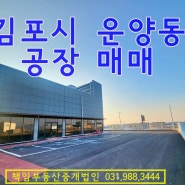 김포 운양동 서울진입 가까운 신축공장 매매