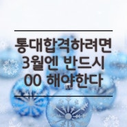 한국외대통번역대학원 합격하려면 3월엔 00해야 한다!!