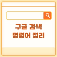 구글 검색 활용을 극대화 하게 만드는 검색 명령어 정리