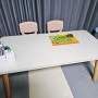 리바트 꼼므 책상과 매트 1200 어린이 2인 유아책상 의자세트