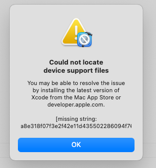 could not locate device support files - iOS17부터 Device Support 대신 ...