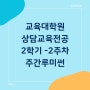 상담심리교육대학원 [30] 2학기 수업 -2주 차 '주간루미썬'