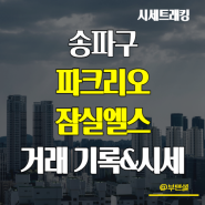 송파구 아파트! 파크리오, 잠실엘스 아파트 매매·전세 시세기록(24년 2월)