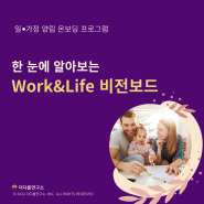 【C사 일·가정 양립 온보딩 프로그램】 한 눈에 알아보는 Work&Life 비전보드