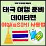 태국 여행 준비물 아이폰 이심(eSIM) 사용법 및 추천 구매처는?