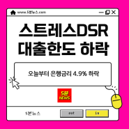 오늘부터 스트레스DSR 시작 4.9% 줄어드는 한도 계산하면?