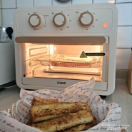 리큅 미니 에어프라이어 식빵리스크 만들기 마늘빵 레시피
