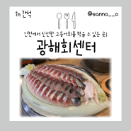 인천 고등어회 맛집 광해회센터
