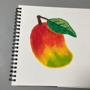 오일파스텔로 탐스러운 과일 그림 그리기