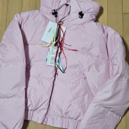 MSGM 여성 Ripstop Nylon 크롭 다운 자켓 패딩/ 핑크/ 38사이즈