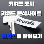 키워드 조사 키워드 분석사이트 팅서치로 알아보기