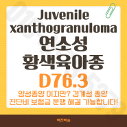 연소성 황색육아종(Juvenile xanthogranuloma) D76.3 경계성 종양 진단비 보험금 분쟁 해결