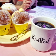 [잠실 롯데타워몰 노티드(knotted)]노티드의 베스트인 우유생크림&얼그레이&레몬슈가 도넛이랑 커피랑