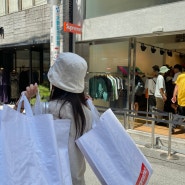 일본 오사카 쇼핑 패션 브랜드 슈프림 매장 오픈런 후기 비니 가격 면세