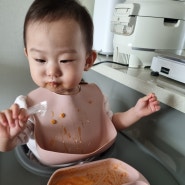 13개월아기 유기농 파스타 먹이기 달라코스타 쯔베르겐비제