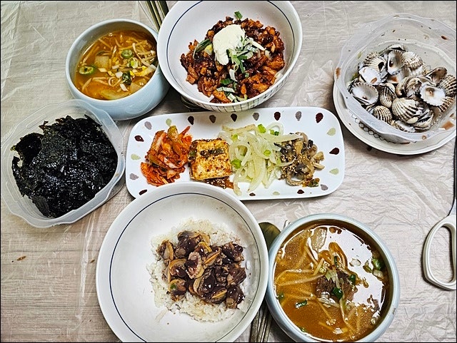 까라고 해서 깠는데..., 끝물 참꼬막 비빔밥 / 더하기 개꿈 : 네이버 블로그